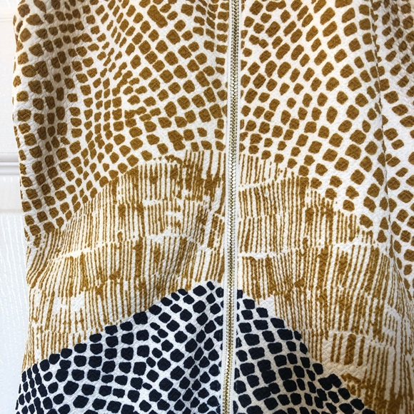 H&M gold and navy midi dress - Picture 4 of 5